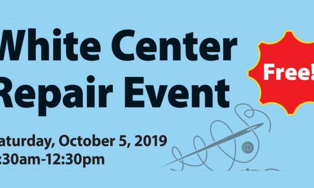 White Center Repair Event will be Sat., Oct. 5 at Steve Cox Memorial Park