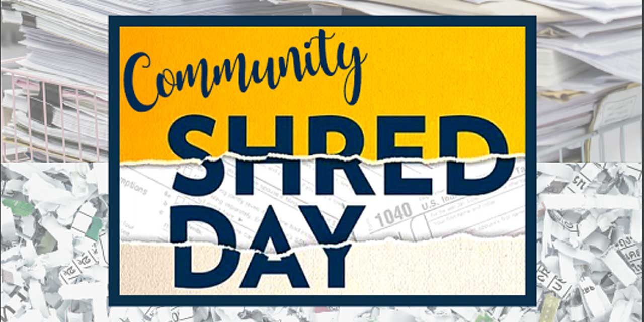 Sunrise Financial Services annual Community Shred Day will be Sat., June 27