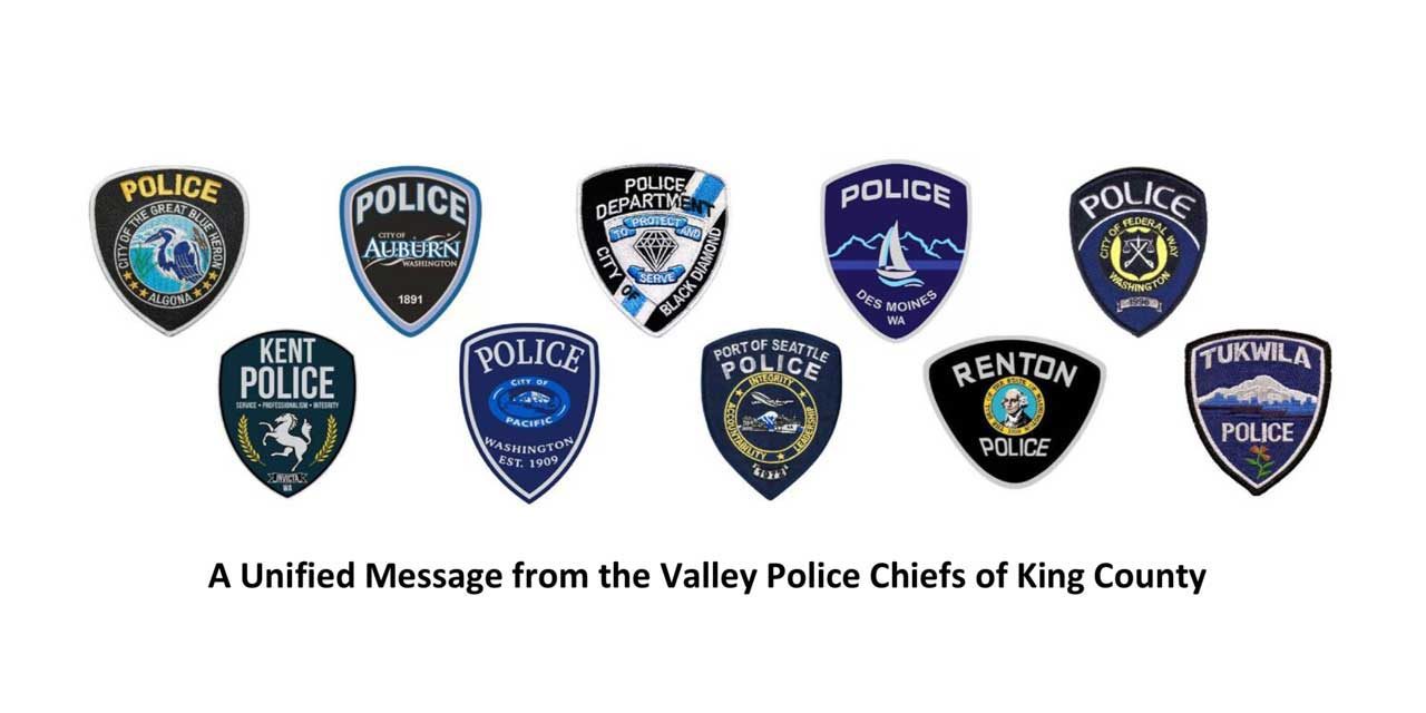 Des Moines Police part of Unified Message from Valley Police Chiefs of King County