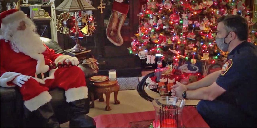 Fire Rescue Santa South King Fire & Rescue & Santa holding canned Food Drive in December ...