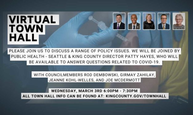 REMINDER: King County’s Virtual Town Hall on COVID vaccines is tonight