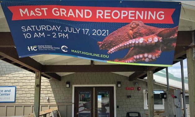 Highline College’s MaST Center Aquarium will reopen on Saturday, July 17