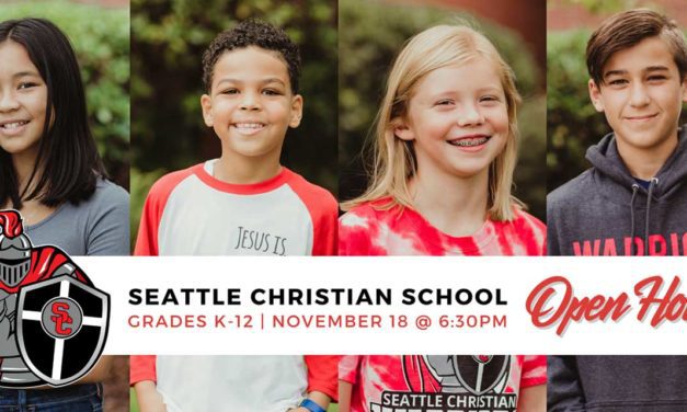 Discover Seattle Christian School at in person Open House for grades K -12 Thurs., Nov. 18