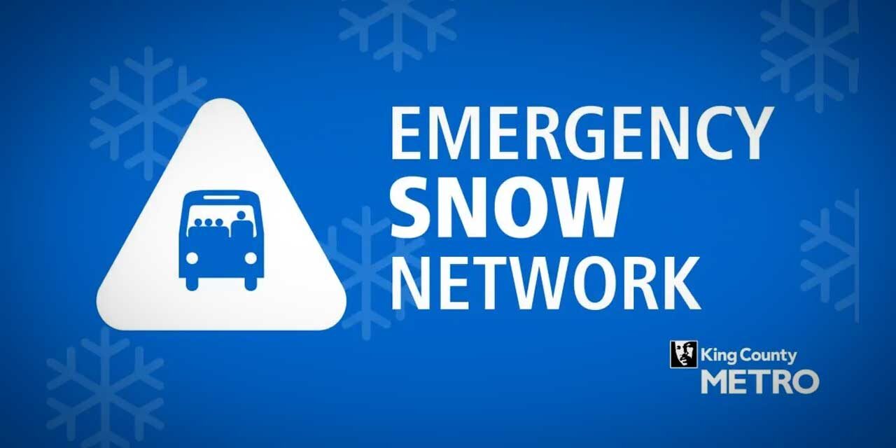 King County Metro Transit activates Emergency Snow Network