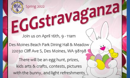 ‘EggStravaganza’ will be Saturday, April 16 at Des Moines Beach Park Dining Hall & Meadow