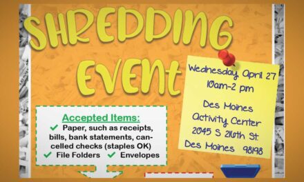 Shredding Event coming to Des Moines Senior Center Wed., April 27