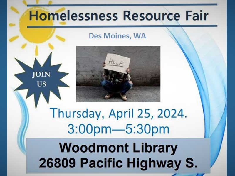 Homelessness Resource Fair will be Thursday, April 25 at Woodmont Library