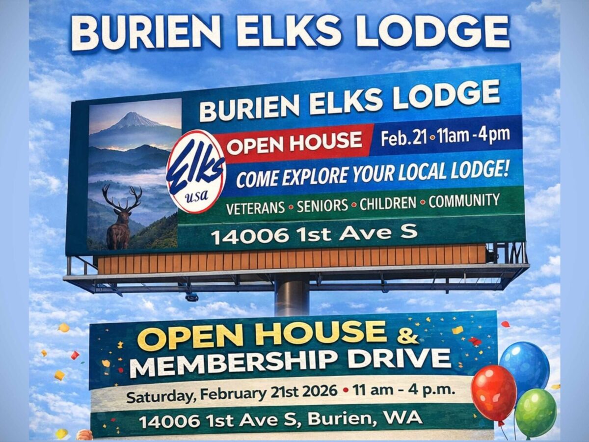 Burien Elks Lodge to host Open House and Membership Drive on Saturday, Feb. 21