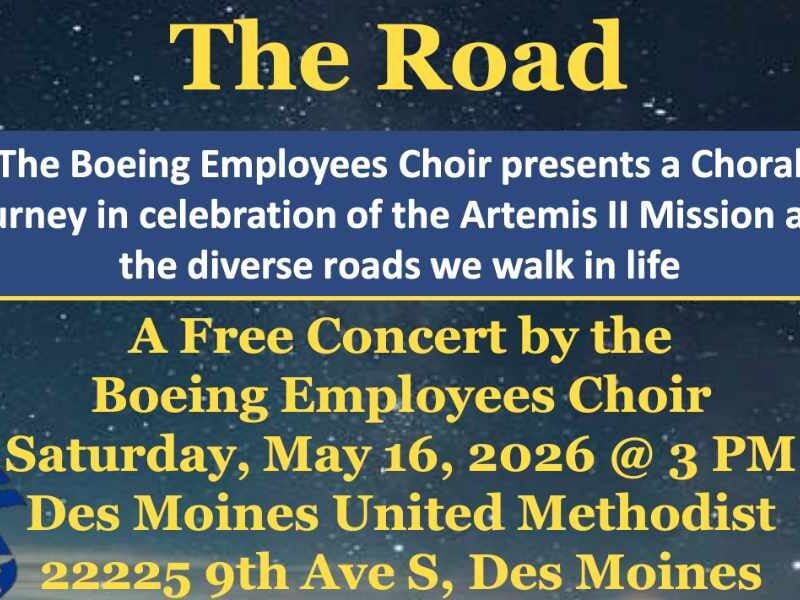 Free Boeing Employees Choir concert celebrating Artemis II mission set for Saturday, May 16