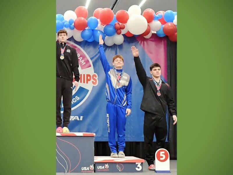 Mount Rainier High gymnast Aden Haury places third all-around at national competition