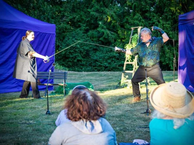 REVIEW: BAT Theatre’s ‘The Courage to Right a Woman’s Wrongs’ brings wit, revenge and swordplay to South King County parks
