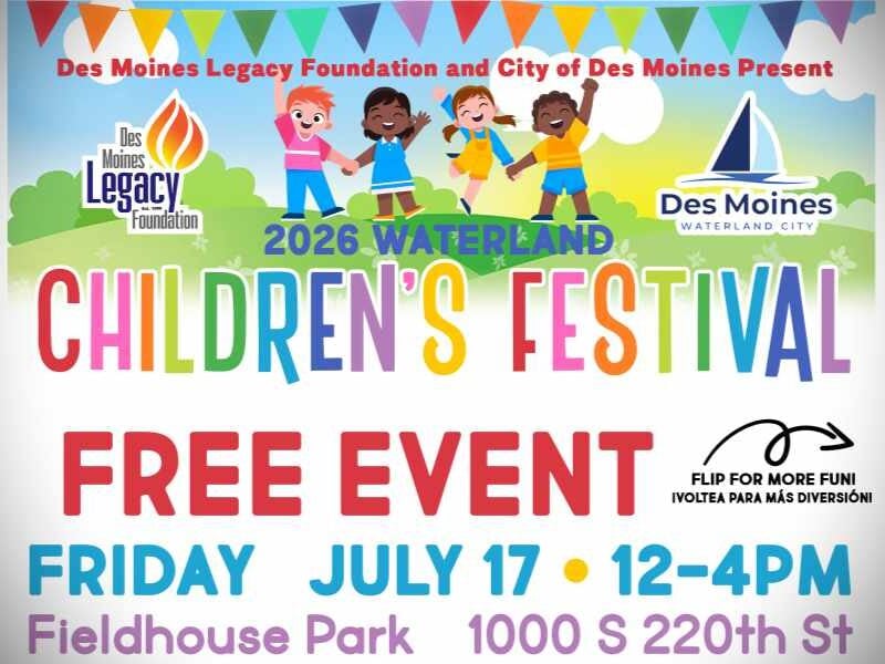 REMINDER: Free lunch, snacks and kids activities planned at Waterland Children’s Festival for this Friday, July 17