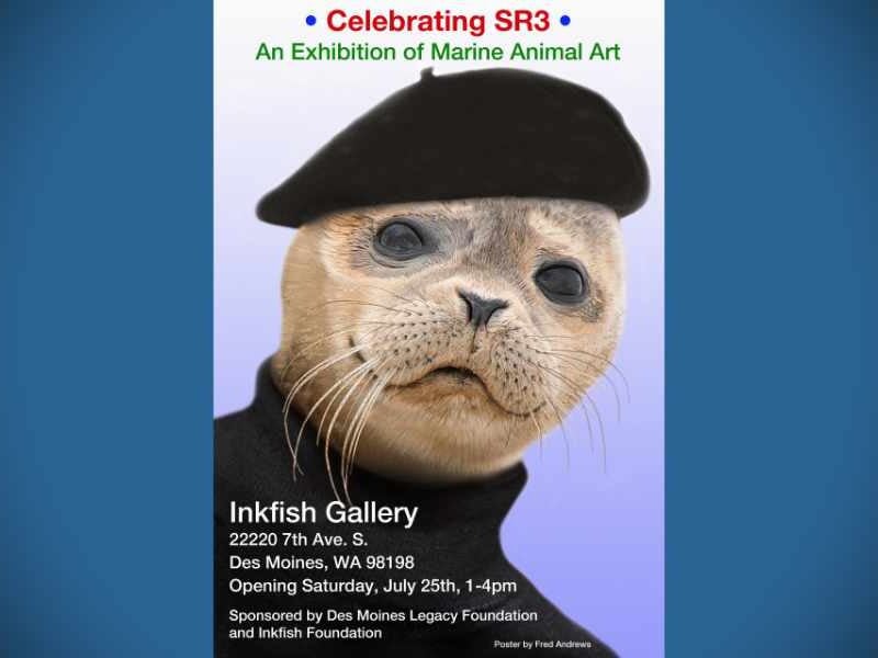 Des Moines’ Inkfish Gallery to host marine animal art exhibit benefiting SR3 on Saturday, July 25