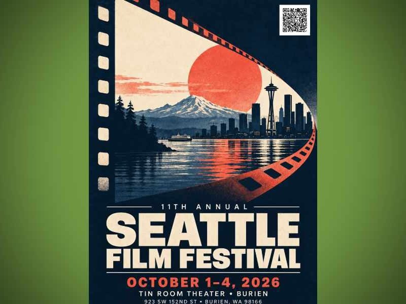 Seattle Film Festival will bring four days of independent cinema to Burien’s Tin Room Theater Oct. 1-4